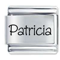 Patricia Etched Name Italian Charm