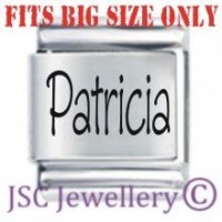 Patricia Etched Name Charm - Fits BIG size 13mm