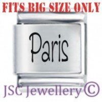 Paris Etched Name Charm - Fits BIG size 13mm