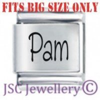 Pam Etched Name Charm - Fits BIG size 13mm
