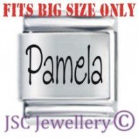 Pamela Etched Name Charm - Fits BIG size 13mm