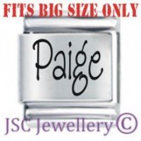 Paige Etched Name Charm - Fits BIG size 13mm