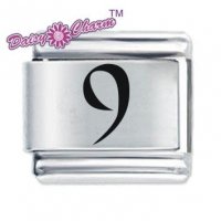 Number Nine ETCHED Italian Charm
