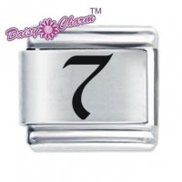 Number Seven ETCHED Italian Charm