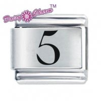Number Five ETCHED Italian Charm