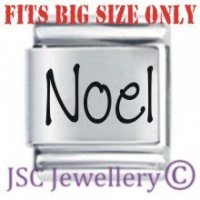 Noel Etched Name Charm - Fits BIG size 13mm