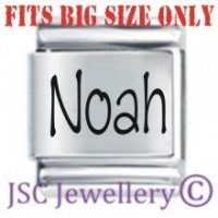 Noah Etched Name Charm - Fits BIG size 13mm