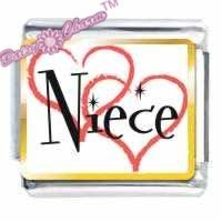 Niece Heart Picture Italian Charm