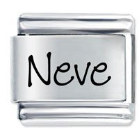 Neve Etched name Italian Charm