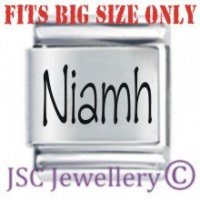 Niamh Etched Name Charm - Fits BIG size 13mm