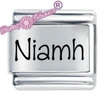 Niamh Etched Name Italian Charm