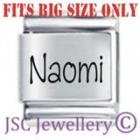 Naomi Etched Name Charm - Fits BIG size 13mm