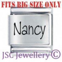 Nancy Etched Name Charm - Fits BIG size 13mm
