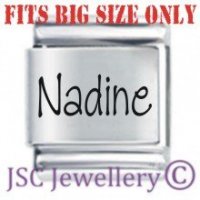 Nadine Etched Name Charm - Fits BIG size 13mm