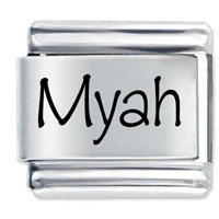 Myah Etched Name Italian Charm
