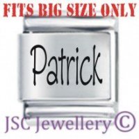 Patrick Etched Name Charm - Fits BIG size 13mm