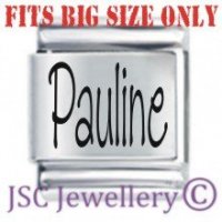 Pauline Etched Name Charm - Fits BIG size 13mm