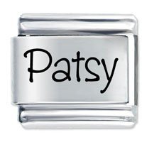 Patsy Etched Name Italian Charm