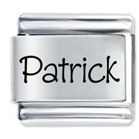 Patrick Etched name Italian Charm