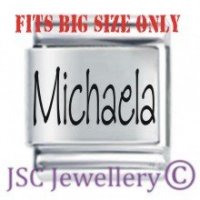 Michaela Etched Name Charm - Fits BIG size 13mm