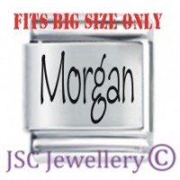 Morgan Etched Name Charm - Fits BIG size 13mm
