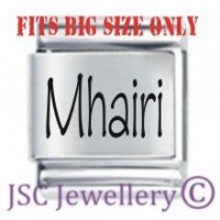 Mhairi Etched Name Charm - Fits BIG size 13mm