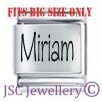 Miriam Etched Name Charm - Fits BIG size 13mm
