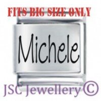 Michele Etched Name Charm - Fits BIG size 13mm