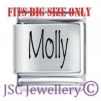 Molly Etched Name Charm - Fits BIG size 13mm