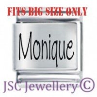Monique Etched Name Charm - Fits BIG size 13mm
