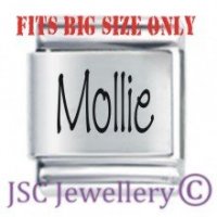 Mollie Etched Name Charm - Fits BIG size 13mm