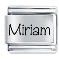 Miriam Etched Name Italian Charm
