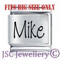 Mike Etched Name Charm - Fits BIG size 13mm