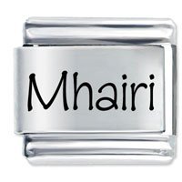 Mhairi Etched Name Italian Charm
