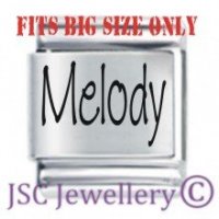 Melody Etched Name Charm - Fits BIG size 13mm