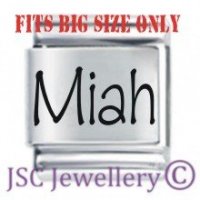Miah Etched Name Charm - Fits BIG size 13mm