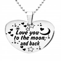 Moon and Back Pendant - Customisable