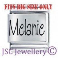 Melanie Etched Name Charm - Fits BIG size 13mm