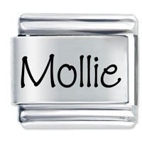 Mollie Etched Name Italian Charm