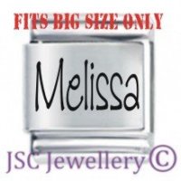 Melissa Etched Name Charm - Fits BIG size 13mm