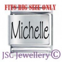 Michelle Etched Name Charm - Fits BIG size 13mm