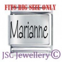 Marianne Etched Name Charm - Fits BIG size 13mm