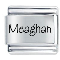 Meaghan Etched Name Italian Charm
