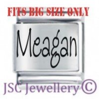 Meagan Etched Name Charm - Fits BIG size 13mm