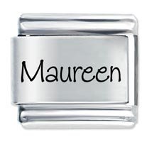 Maureen Etched Name Italian Charm