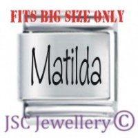 Matilda Etched Name Charm - Fits BIG size 13mm