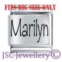 Marilyn Etched Name Charm - Fits BIG size 13mm