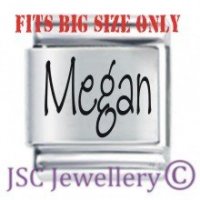 Megan Etched Name Charm - Fits BIG size 13mm
