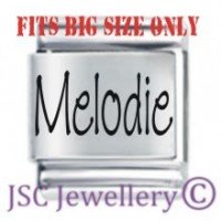 Melodie Etched Name Charm - Fits BIG size 13mm