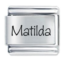 Matilda Etched Name Italian Charm